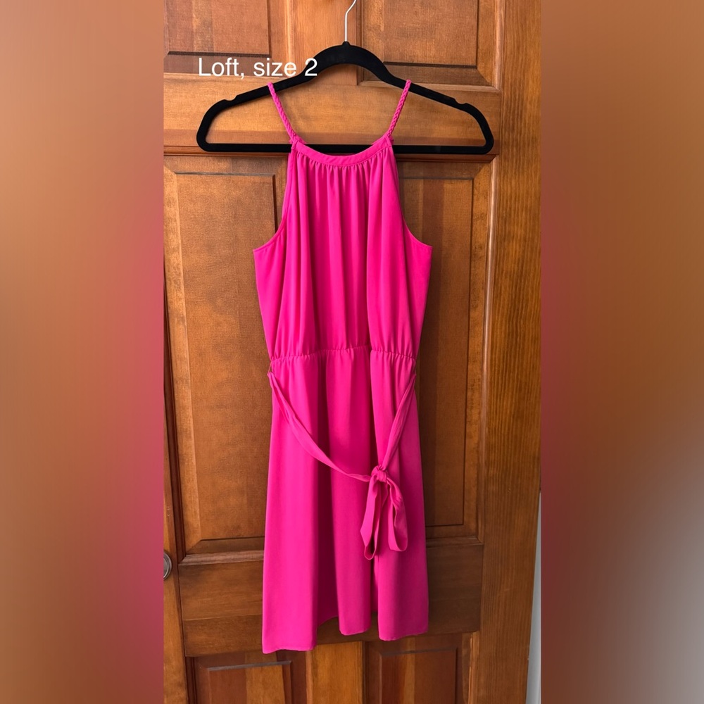 LOFT Vibrant Pink Dress